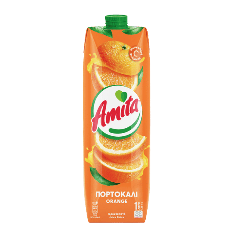 Amita Orangenfruchtsaft 100% (1l) von Amita bei Araxxon  - Hochwertiges griechisches Produkt.   Amita Orangenfruchtsaft 100% (1l) από Amita στο Araxxon  - Αυθεντικό ελληνικό προϊόν.